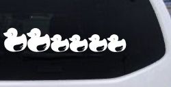 4 Children Rubber Ducky Family Car or Truck Window Decal Sticker
