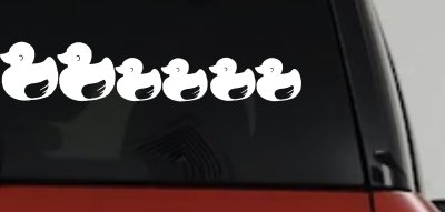 Rubber Ducky Family Car Decal 4 Kids Window Sticker Truck Vinyl