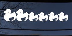 4 Children Rubber Ducky Family Car or Truck Window Decal Sticker