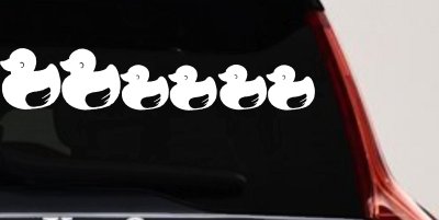 Rubber Ducky Family Car Decal 4 Kids Window Sticker Truck Vinyl