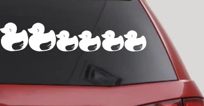 Rubber Ducky Family Car Decal 4 Kids Window Sticker Truck Vinyl