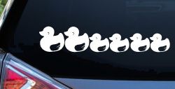 4 Children Rubber Ducky Family Car or Truck Window Decal Sticker
