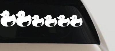 Rubber Ducky Family Car Decal 4 Kids Window Sticker Truck Vinyl