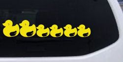 Rubber Ducky Family Car Decal 4 Kids Window Sticker Truck Vinyl (Yellow)