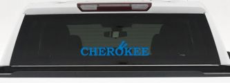 Cherokee Native American Indian Text Car or Truck Window Decal Sticker (Sky Blue)