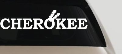 Cherokee Native American Indian Decal for Car Truck Windows