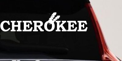 Cherokee Native American Indian Decal for Car Truck Windows
