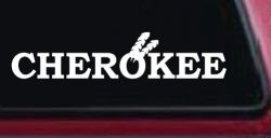 Cherokee Native American Indian Text Car or Truck Window Decal Sticker