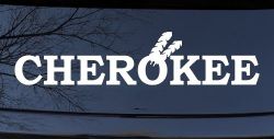Cherokee Native American Indian Text Car or Truck Window Decal Sticker
