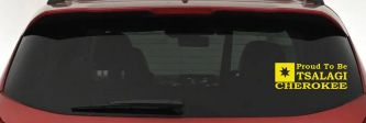 Cherokee Proud To Be Tsalagi native American Indian Car or Truck Window Decal Sticker (Yellow)