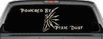 Powered By Pixie Dust Car or Truck Window Decal Sticker (Desert Sand)