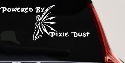 Powered By Pixie Dust Car Truck Window Vinyl Decal Sticker Magic Ride