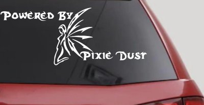 Powered By Pixie Dust Car Truck Window Vinyl Decal Sticker Magic Ride