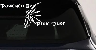 Powered By Pixie Dust Car Truck Window Vinyl Decal Sticker Magic Ride
