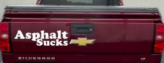 Asphalt Sucks Off Road Car or Truck Window Decal Sticker (White)