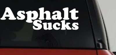 Asphalt Sucks Off Road Car Truck Decal Sticker Window Vinyl 4x4 Jeep SUV