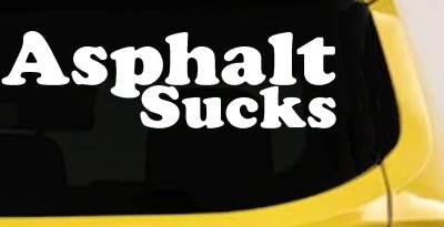 Asphalt Sucks Off Road Car Truck Decal Sticker Window Vinyl 4x4 Jeep SUV