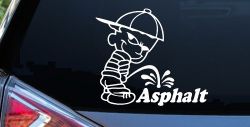Pee On Asphalt Off Road Car or Truck Window Decal Sticker