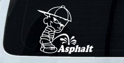 Pee On Asphalt Off Road Car or Truck Window Decal Sticker