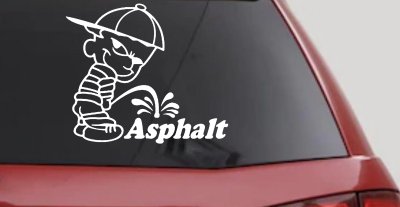 Pee On Asphalt Off Road Decal Truck Car Window Vinyl Sticker