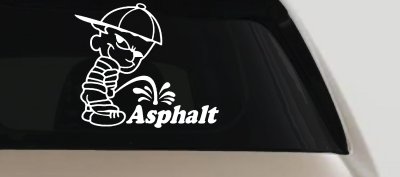 Pee On Asphalt Off Road Decal Truck Car Window Vinyl Sticker