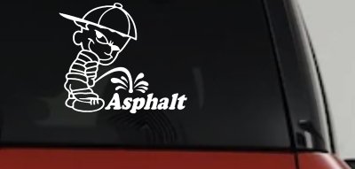 Pee On Asphalt Off Road Decal Truck Car Window Vinyl Sticker