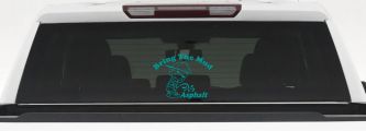 Bring The Mud Pee On Asphalt Off Road Car or Truck Window Decal Sticker (Turquoise)