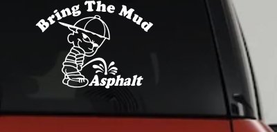 Off Road Mud Pee Asphalt Car Truck Window Decal Sticker Vinyl Graphic