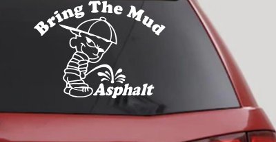 Off Road Mud Pee Asphalt Car Truck Window Decal Sticker Vinyl Graphic