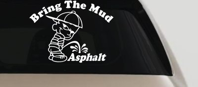 Off Road Mud Pee Asphalt Car Truck Window Decal Sticker Vinyl Graphic