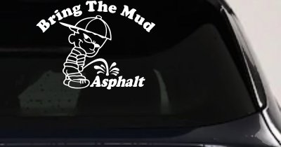 Off Road Mud Pee Asphalt Car Truck Window Decal Sticker Vinyl Graphic
