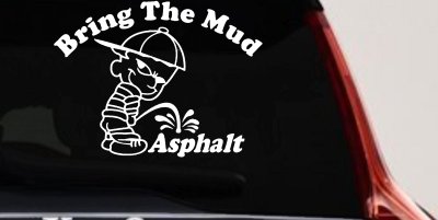 Off Road Mud Pee Asphalt Car Truck Window Decal Sticker Vinyl Graphic