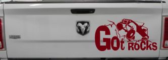 Got Rocks Off Road Decal - Car Truck Window Vinyl Sticker (Burgundy)