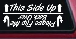 This Side Up Please Flip Me Back Over Funny Off Road Car or Truck Window Decal Sticker