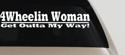 4 Wheelin Woman Off Road Vinyl Decal Sticker Car Truck Window