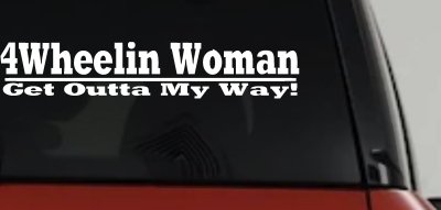 4 Wheelin Woman Off Road Vinyl Decal Sticker Car Truck Window