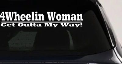 4 Wheelin Woman Off Road Vinyl Decal Sticker Car Truck Window