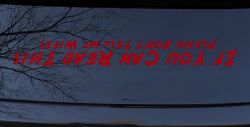 If You Can Read This Please Don't Tell My Wife Funny Off Road Car or Truck Window Decal Sticker (Red)