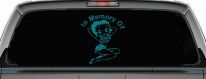 In Memory Of Betty Boop Biker Car or Truck Window Decal Sticker (Turquoise Blue)