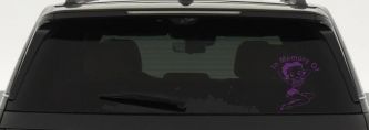 In Memory Of Betty Boop Biker Car or Truck Window Decal Sticker (Violet)