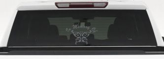 In Memory Of Cross Butterfly Car Truck Window Vinyl Decal Sticker (Silver)