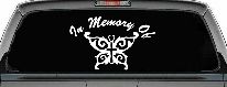 In Memory Of Cross Butterfly Butterflies Car or Truck Window Decal Sticker