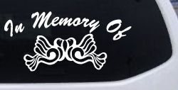 In Memory Of Turtle Doves Car or Truck Window Decal Sticker