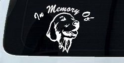 In Memory Of Golden Retriever Car or Truck Window Decal Sticker