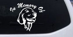 In Memory Of Golden Retriever Car or Truck Window Decal Sticker