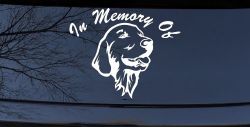 In Memory Of Golden Retriever Car or Truck Window Decal Sticker