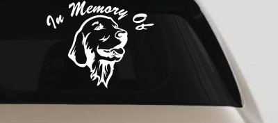 Golden Retriever Memorial Decal Car Window Sticker for Lost Dog