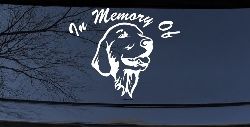 In Memory Of Golden Retriever Car or Truck Window Decal Sticker