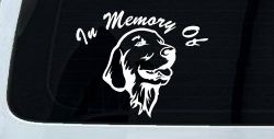In Memory Of Golden Retriever Car or Truck Window Decal Sticker
