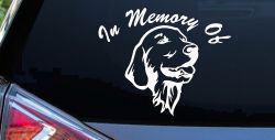 In Memory Of Golden Retriever Car or Truck Window Decal Sticker